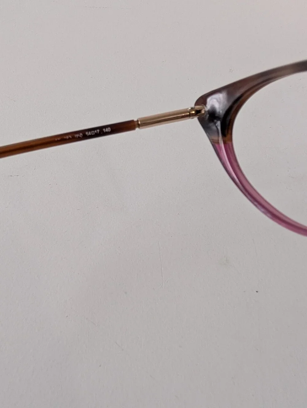 Tom Ford TF5189 050 Cat Eye Eyeglasses Brown Purple Tortoise 54-17-140 Italy.